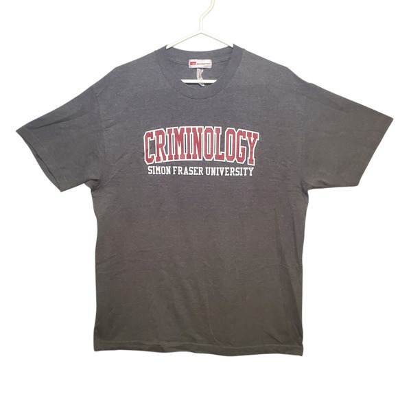 Alstyle Other - Simon Fraser University Criminology SFU Gray T Shirt Large Graphic Spellout Tee